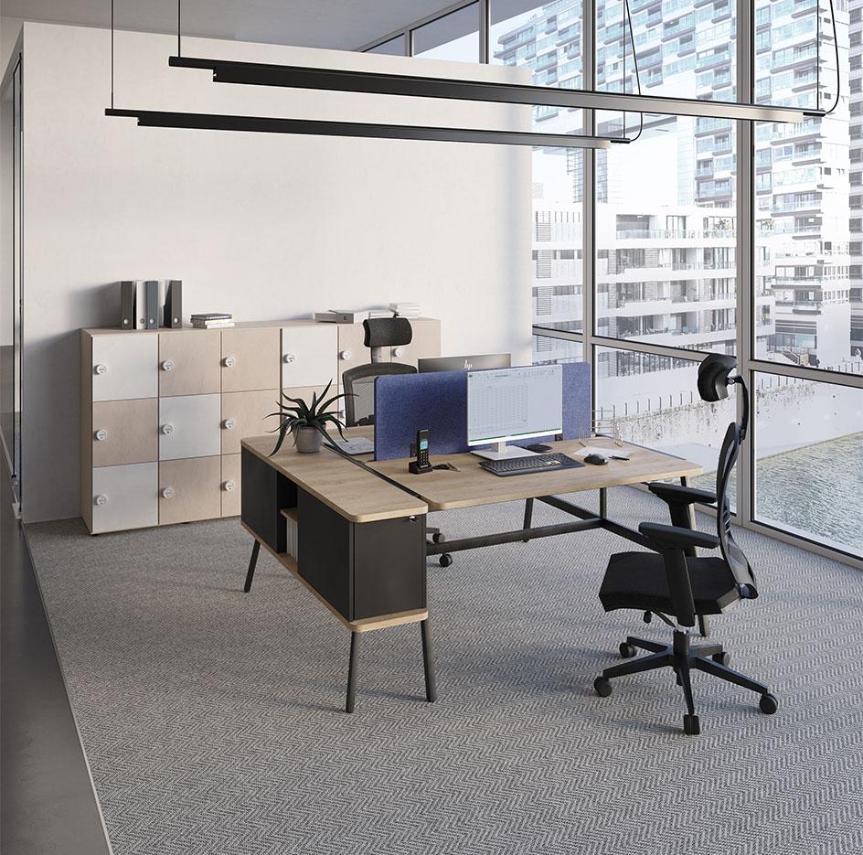 Bureau open space flex-office coworking bureau tables hautes, gamme Fundy - France Bureau